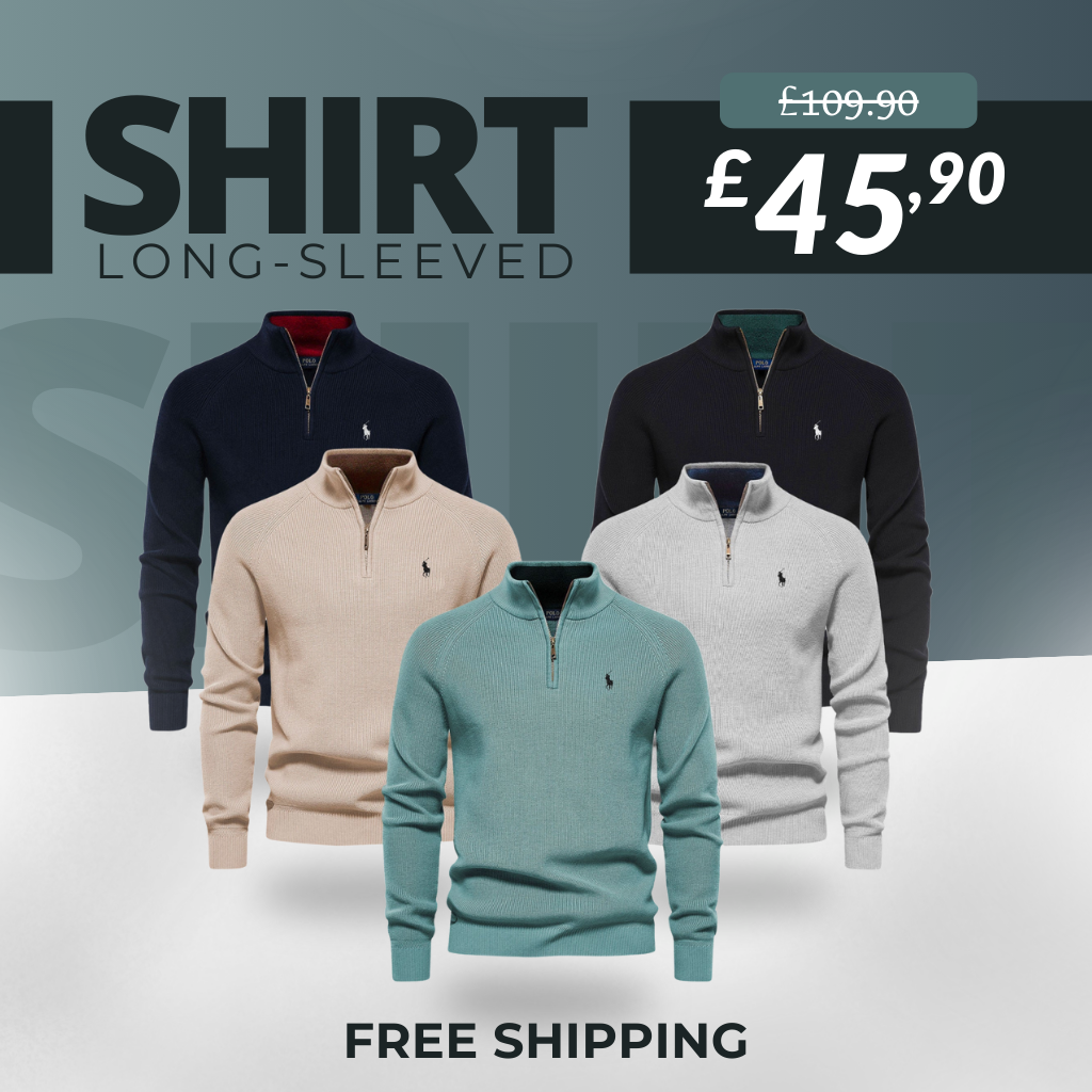 Long-Sleeved Zip Neck Shirt [RL]