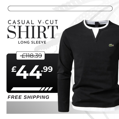 𝑳acoste Long-sleeve V-CUT Jumper