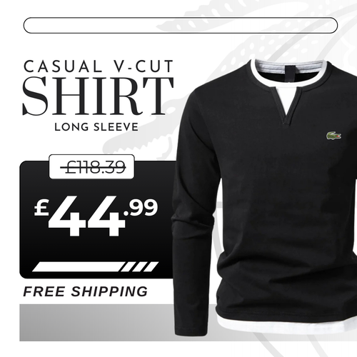 𝑳acoste Long-sleeve V-CUT Jumper
