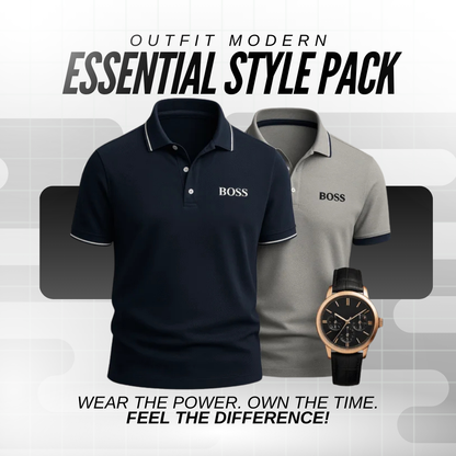Essential Style Pack – Polo Duo & Wristwatch