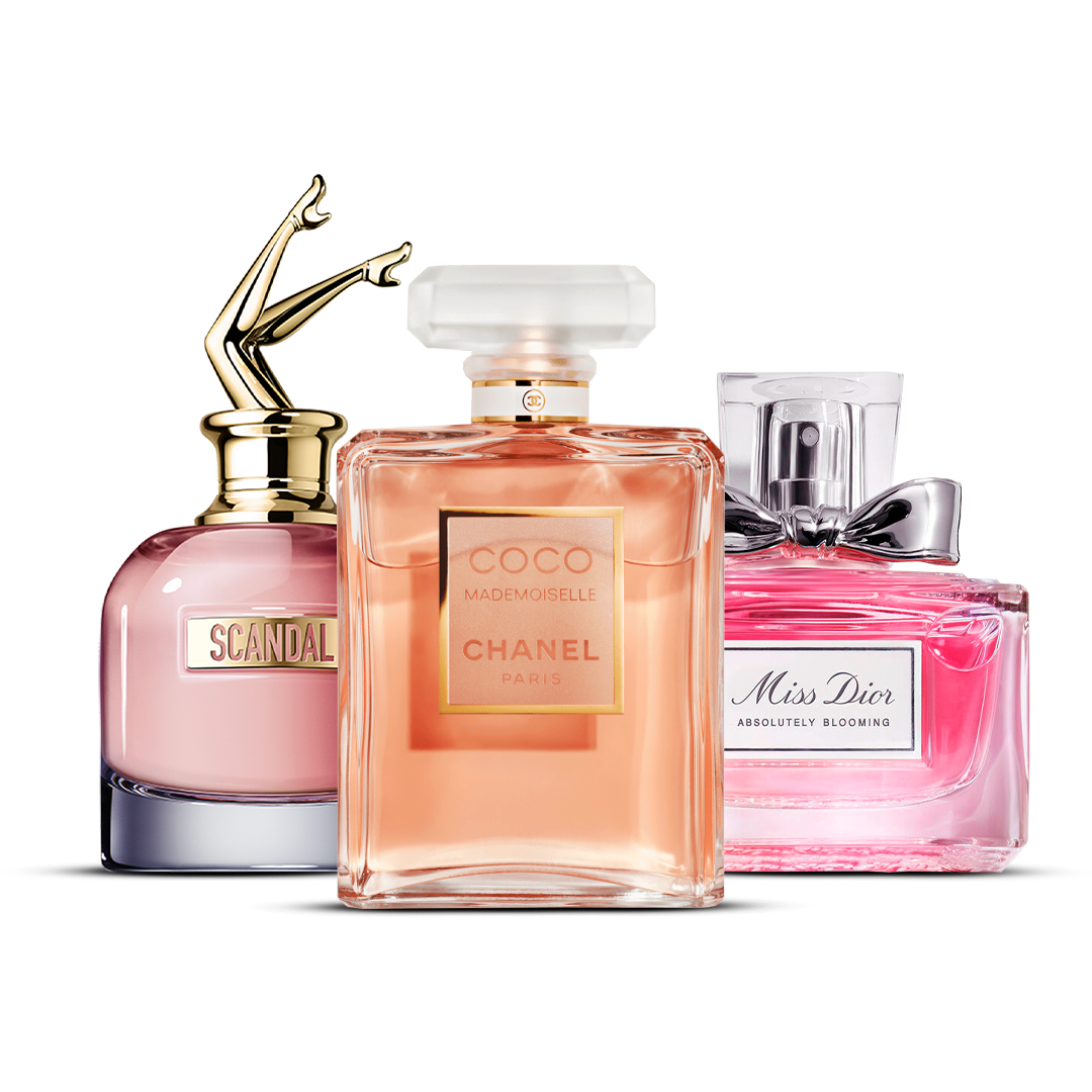 Combination of 3 women's perfumes – Scandal, Coco Mademoiselle and Miss Dior [100 ml each]